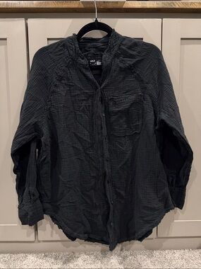 Aerie Oversized Gauze Button Up